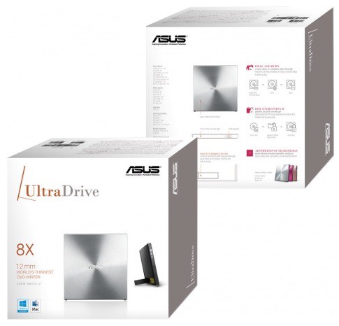 Привод DVD-RW Asus SDRW-08U5S-U/SIL/G/AS серебристый USB внешний RTL