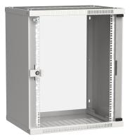 Шкаф коммутационный ITK Linea WE (LWE3-15U64-GF) настенный 15U 600x450мм пер.дв.стекл 50кг серый 400мм 200град. 715мм IP20 сталь