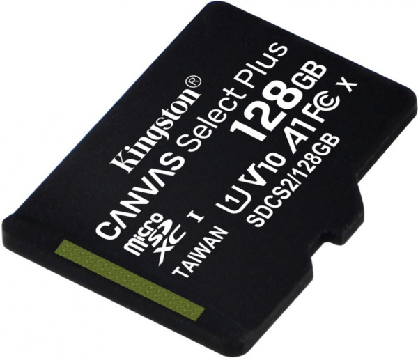 Флеш карта microSDXC 128Gb Class10 Kingston SDCS2/128GBSP Canvas Select Plus w/o adapter