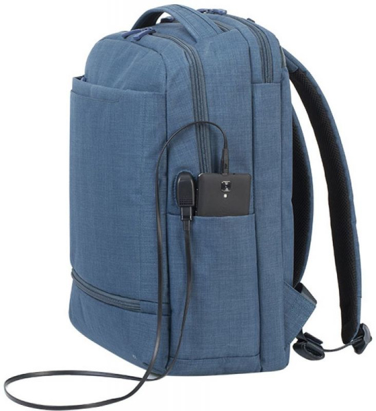 Рюкзак для ноутбука 17.3" Riva 8365 синий полиэстер