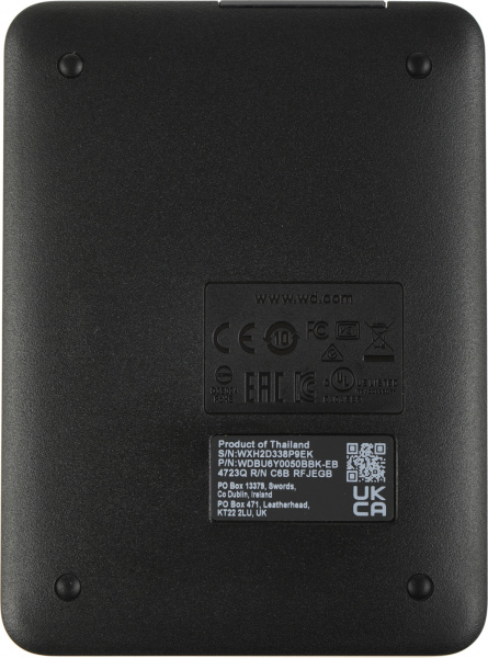 Жесткий диск WD USB 3.0 5Tb WDBU6Y0050BBK-WESN Elements Portable (5400rpm) 2.5" черный