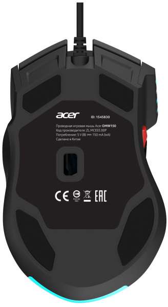 Мышь Acer OMW150 черный оптическая (4800dpi) USB (8but)