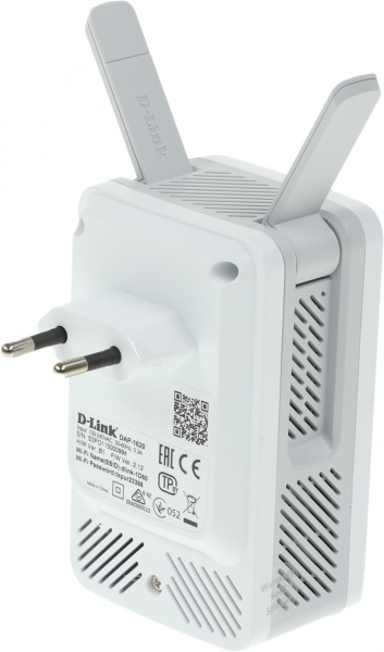 Повторитель беспроводного сигнала D-Link DAP-1620 (DAP-1620/RU/B1A) AC1200 Wi-Fi белый