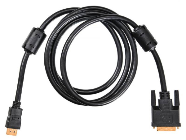 Кабель Buro HDMI-19M-DVI-D-1.8M HDMI (m) DVI-D (m) 1.8м феррит.кольца черный