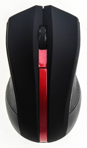 Мышь Оклик 615MW черный/красный оптическая (1000dpi) беспроводная USB для ноутбука (3but)