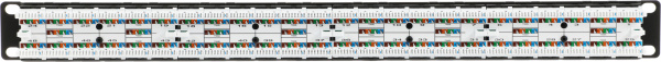 Патч-панель Hyperline PPHD-19-48-8P8C-C5E-110D 19" 1U 48xRJ45 кат.5e UTP