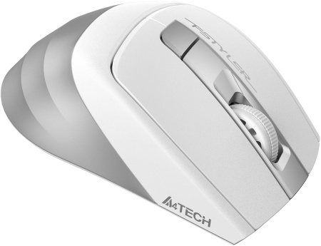 Мышь A4Tech Fstyler FG35S серебристый/белый оптическая (2000dpi) silent беспроводная USB (5but)