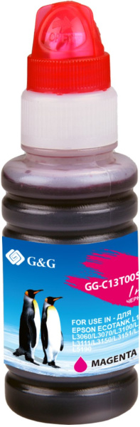 Чернила G&G GG-C13T00S34A пурпурный 70мл для Epson L1110, L3151, L3100, L3101, L3110, L3150