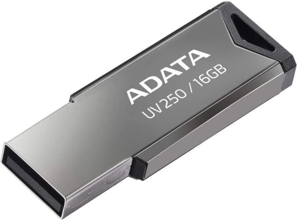 Флеш Диск A-Data 16Gb UV250 AUV250-16G-RBK USB2.0 серебристый