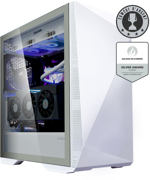 Корпус Zalman Z9 Iceberg белый без БП E-ATX 6x120mm 6x140mm 2x200mm 2xUSB2.0 2xUSB3.0 audio bott PSU