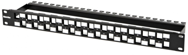 Патч-панель наборная Hyperline PPBL3-19-24S-RM 19" 1U 24xRJ45