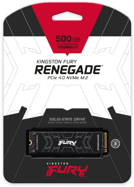 Накопитель SSD Kingston PCI-E 4.0 x4 500Gb SFYRSK/500G Fury Renegade M.2 2280
