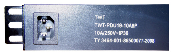 Блок распределения питания Lanmaster TWT-PDU19-10A8P гор.размещ. 8xSchuko базовые 10A