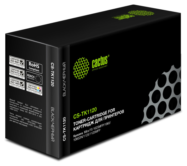 Картридж лазерный Cactus CS-TK1120 черный (3000стр.) для Kyocera FS 1025MFP/1060/1060DN/1125/1125MFP