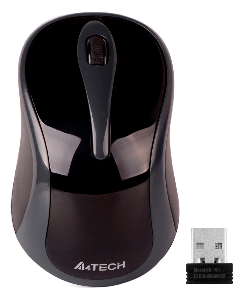 Мышь A4Tech V-Track G3-280A серый/черный оптическая (1200dpi) беспроводная USB (3but)