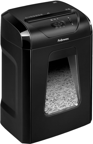 Шредер Fellowes PowerShred 12C (секр.P-4) фрагменты 12лист. 18лтр. скобы пл.карты