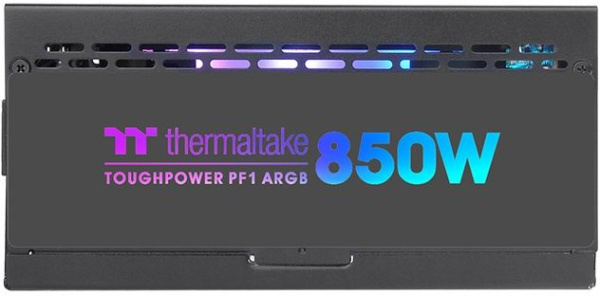Блок питания Thermaltake ATX 850W Toughpower PF1 ARGB 80+ platinum 24+2x(4+4) pin APFC 140mm fan color LED 12xSATA Cab Manag RTL