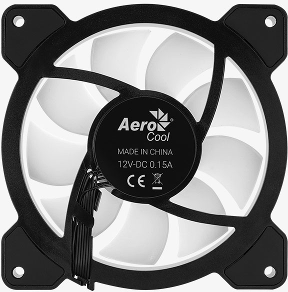 Вентилятор для корпуса Aerocool Mirage 12 ARGB 120х120x25 черный 6-pin 17.8дБ (MIRAGE 12 ARGB) Ret