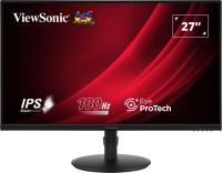 Монитор ViewSonic 27" VA2708-HDJ черный IPS LED 5ms 16:9 HDMI матовая HAS Piv 1000:1 250cd 178гр/178гр 1920x1080 100Hz VGA DP FHD 4.1кг