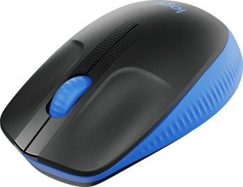 Мышь Logitech M190 черный/синий оптическая 1000dpi беспров. USB 2but (910-005914)