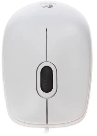 Мышь Logitech B100 белый оптическая (1000dpi) USB (2but)