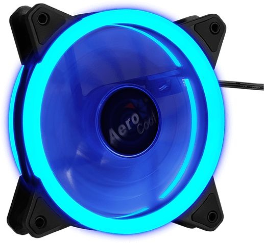 Вентилятор для корпуса Aerocool Rev LED 120х120 черный 3-pin 15дБ (REV BLUE 120) Ret