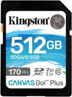 Флеш карта SDXC 512GB Kingston SDG3/512GB Canvas Go! Plus w/o adapter