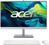 Моноблок Acer Aspire C24-195ES 23.8" Full HD Core Ultra 7 155U (1.7) 16Gb SSD512Gb UHDG CR Eshell GbitEth WiFi BT 180W клавиатура мышь Cam серебристый 1920x1080