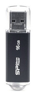 Флеш Диск Silicon Power 16Gb Ultima II-I Series SP016GBUF2M01V1K USB2.0 черный