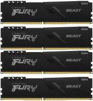 Память DDR4 4x4GB 2666MHz Kingston KF426C16BBK4/16 Fury Beast Black RTL Gaming PC4-21300 CL16 DIMM 288-pin 1.2В single rank с радиатором Ret