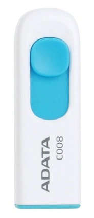 Флеш Диск A-Data 32Gb Classic C008 AC008-32G-RWE USB2.0 белый/синий