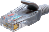 Патч-корд Suprlan 10-0141 UTP RJ-45 вил.-вилка RJ-45 кат.5E 0.5м серый LSZH 0.483AWG