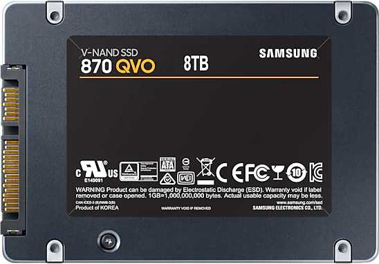 Накопитель SSD Samsung SATA-III 8TB MZ-77Q8T0BW 870 QVO 2.5"