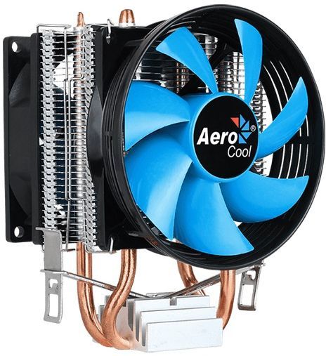 Устройство охлаждения(кулер) Aerocool Verkho 2 Dual Soc-AM5/AM4/1151/1200/2066/1700 черный/синий 4-pin 15-25dB Al+Cu 120W 370gr Ret