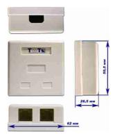 Розетка Lanmaster TWT-SM2-4512-WH настен.RJ45+RJ12 1 кат.5E UTP бел. (упак.:1шт)