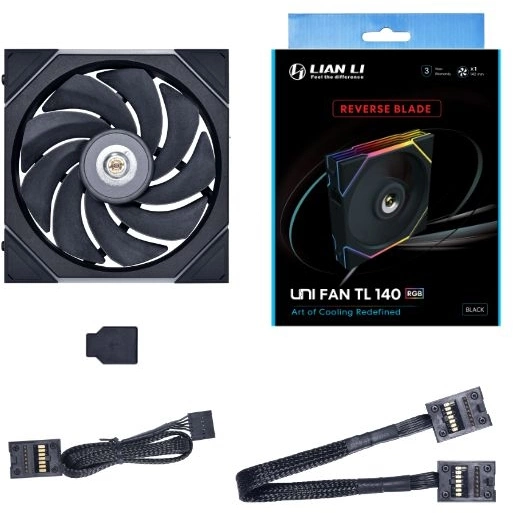 Вентилятор для корпуса Lian-Li Uni Fan TL 140 Reverse ARGB 140х140x28 черный 7-pin 29дБ (G99.14RTL1B.00) Ret