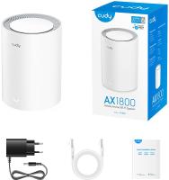 Бесшовный Mesh роутер Cudy M1800 (M1800 1-PACK) AX1800 10/100/1000BASE-TX/Wi-Fi белый