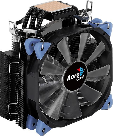 Устройство охлаждения(кулер) Aerocool Verkho 5 DARK Soc-AM5/AM4/1151/1200/2066/2011/1700 4-pin 15-27dB Al+Cu 150W 741gr Ret (VERKHO 5 DARK PWM)