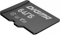 Флеш карта microSDXC 64GB Digma CARD30 V30 + adapter