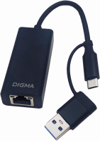 Сетевой адаптер 2.5G Ethernet Digma DLA-GTUC01 USB 3.0