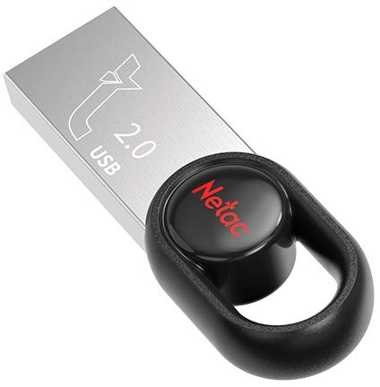 Флеш Диск Netac 32Gb UM2 NT03UM2N-032G-20BK USB2.0 серебристый/черный