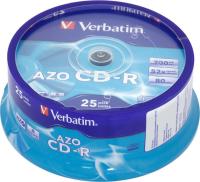 Диск CD-R Verbatim 700Mb 52x Cake Box (25шт) (43352)