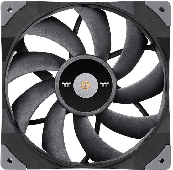 Вентилятор для корпуса Thermaltake Toughfan 14 140х140x25 черный 4-pin 25.2дБ (упак.:2шт) (CL-F085-PL14BL-A) Ret