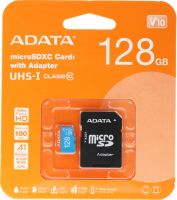 Флеш карта microSDXC 128GB A-Data AUSDX128GUICL10A1-RA1 Premier Pro + adapter