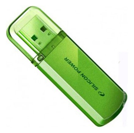 Флеш Диск Silicon Power 32Gb Helios 101 SP032GBUF2101V1N USB2.0 зеленый