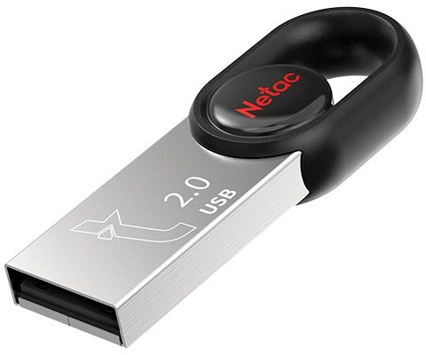 Флеш Диск Netac 32Gb UM2 NT03UM2N-032G-20BK USB2.0 серебристый/черный