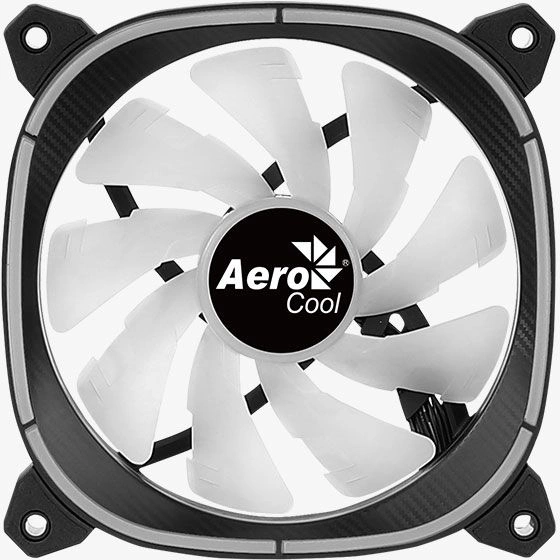 Вентилятор Aerocool Astro 12 F ARGB 120x120x25mm черный 4-pin (Molex) 14.2-21.8dB Ret (ASTRO 12 F ARGB PWM 4P)