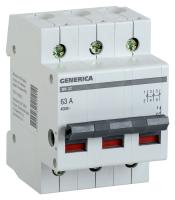 Выключатель IEK Generica MNV15-3-063 63A 3П 400В 3мод белый (упак.:1шт)