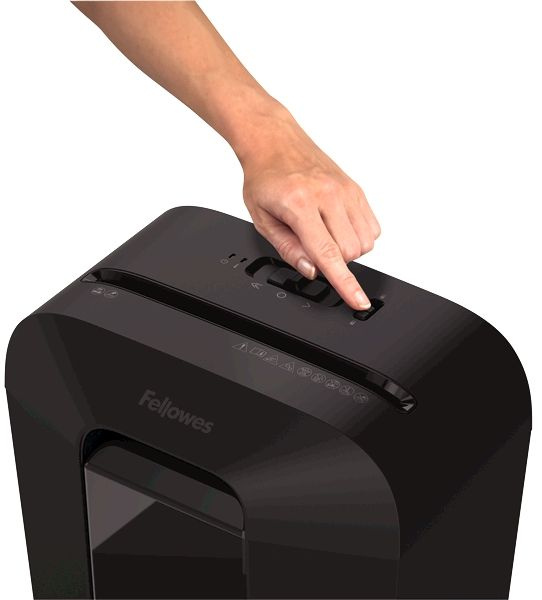 Шредер Fellowes PowerShred LX70 черный (секр.P-4) перекрестный 11лист. 18лтр. скрепки скобы пл.карты