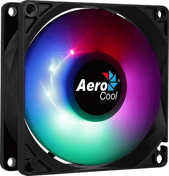 Вентилятор для корпуса Aerocool Frost 8 RGB 80х80x25 черный 3-pin 4-pin (Molex) 28дБ (FROST 8 FRGB MOLEX + 3P) Ret